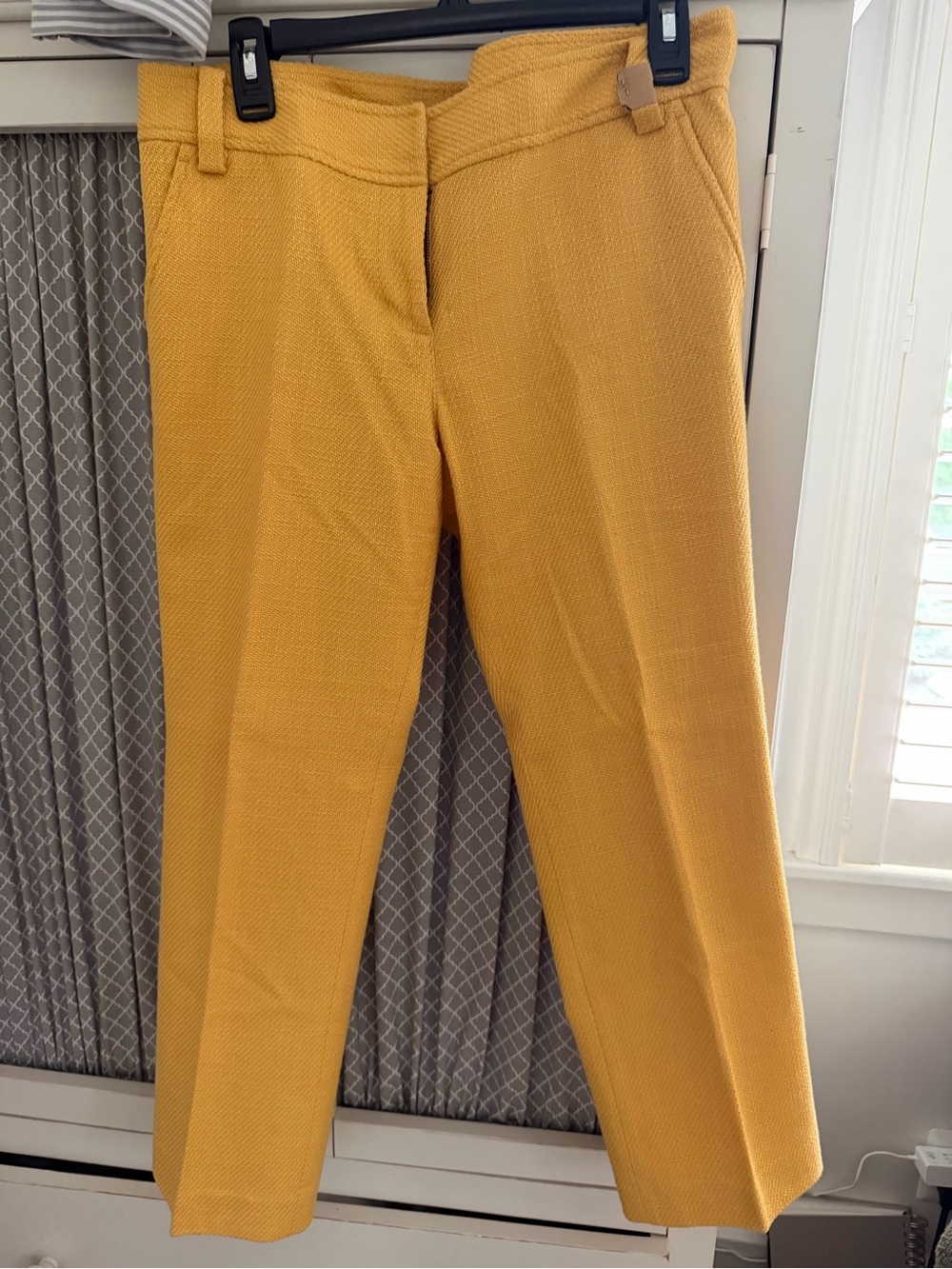 Tory Burch mustard Textured dress Pants size 10